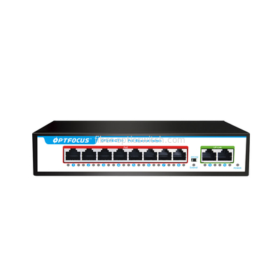 OEM ODM factory sales POE network switch 8*10/100mbps POE port,2*10/100mbps UP-Link port for NVR ISP FTTH CCTV IP camera